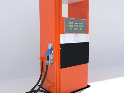 Fuel Bowser and Pump 3D model