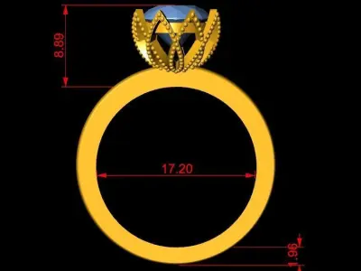 Stone Ring  3D print model