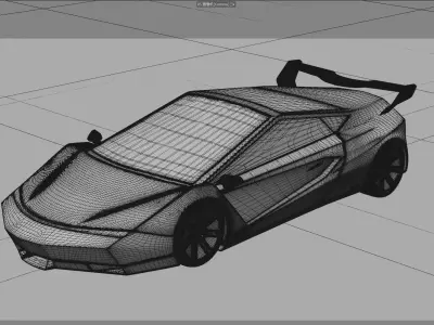 self-made racing car model 3D model