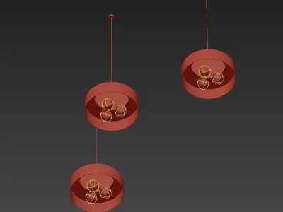 ZINNIA three pendant lights 3D model