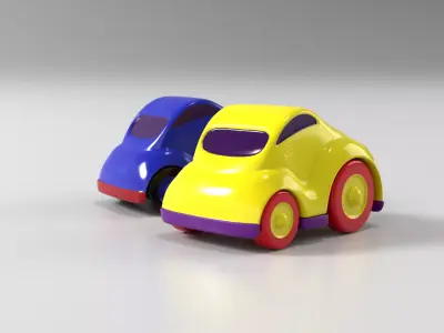 Toy car Low-poly 3D model