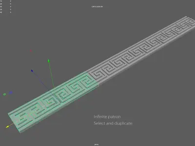 Infinite Greek Key Border Seamless 3D Decor 3D print model