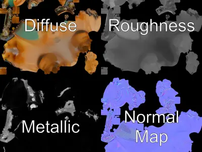 Regal Toad Character Model Rigged and Animated Low-poly 3D model