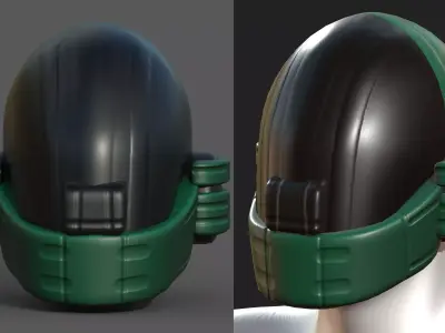 Helmet plastic mask protection pollution ball shaped Low-poly Low-poly 3D model purchase