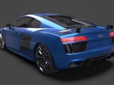 Car Audi R8 2017 High detailed 3D model