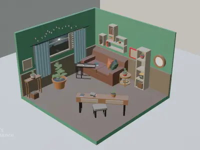 low-poly 3D model Low-poly 3D model get