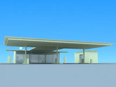 Gas Station 3D model 5