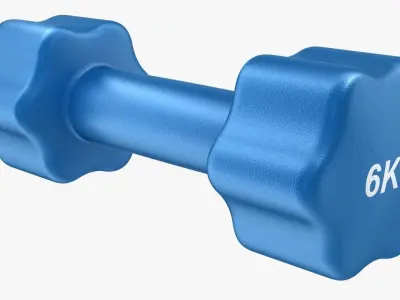 Dumbbell 6kg Low-poly 3D model