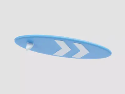 Surfboard Low-poly 3D model