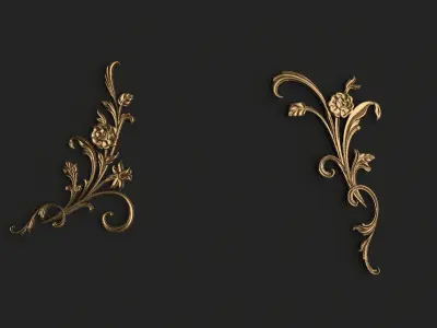 Classic decor ornament v-02 3D model 3D model