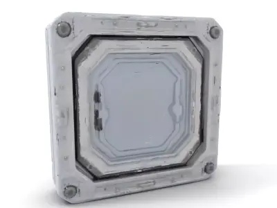 Futuristic SciFi Portal Model Pack with Metallic Accents Low-poly 3D model