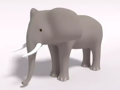 Cartoon Elephant 3D model
