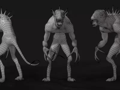 Forest Beast Collection Pack - Unreal Engine and Unity Low-poly 3D model