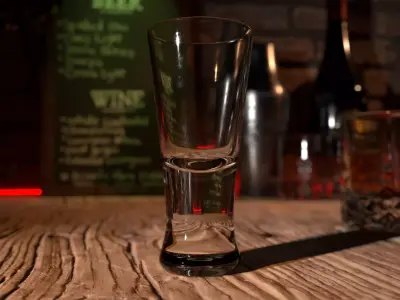 Bar Glass Shooter Single Free low-poly 3D model