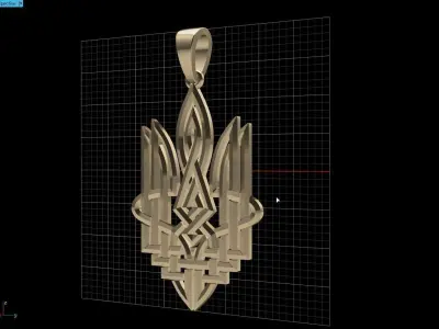 pendant trident 3D print model