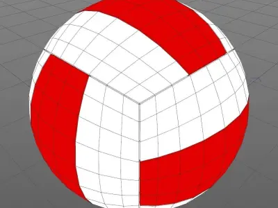 simple volley ball  3D model