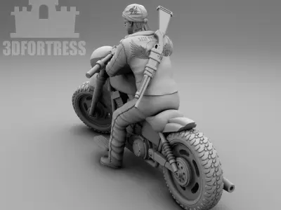 A young biker 3D print model