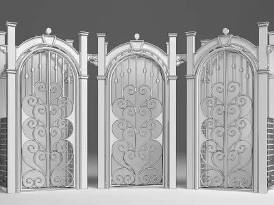 Wedding Stage Backdrop 3D model