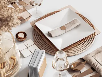 Table setting 4 3D model