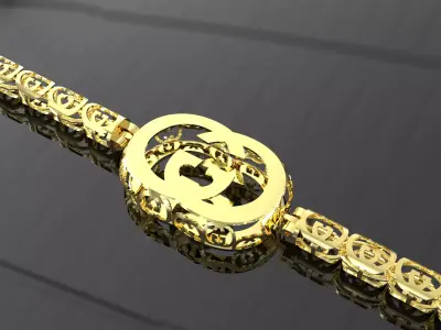 gucci ring and bracelet 3D print model