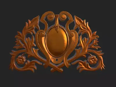 Classic Deco Ornament Low-poly 3D model