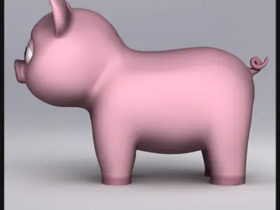 Cartoon Pig 3D model