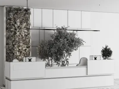 Reception desk - office furniture 20 Low-poly 3D model