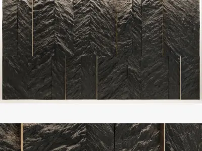 Decorative wall panel set 58 3D model