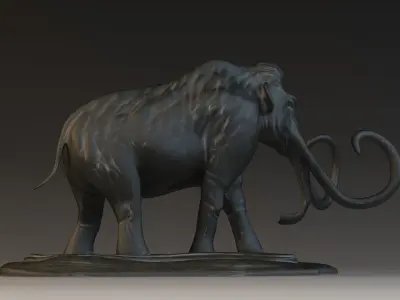 mammoth elephant sculpture animal extinct art sculptures north 3D model
