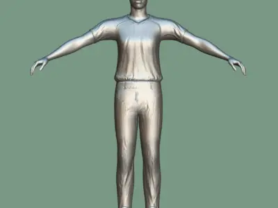 T-Pose Rigged WNBA referee 3D model