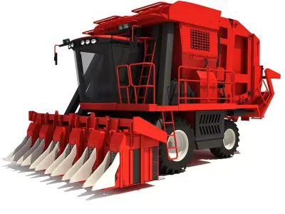 Cotton Picker Harvester 3D model