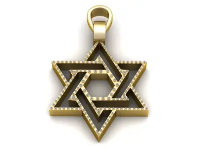 STAR OF DEVIT PENDANT 3D PRINTABLE MODEL  3D print model