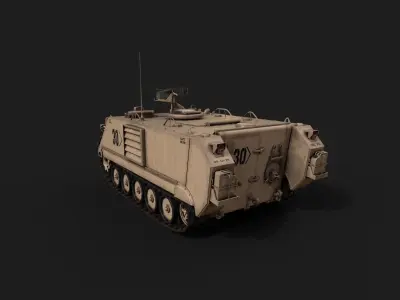 M113A3 APC - Armoured Personnel Carrier  Low-poly 3D model