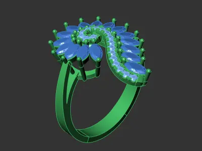 Jewelr ring Marquise  3D print model