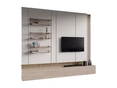 Modern TV Wall 012 3D model