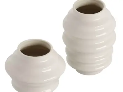 Set 2 tiered vase 3D model