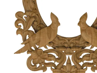 Carved picture frame STL 3D model 32