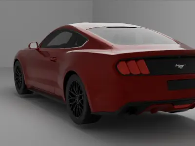 Ford Mustang 2015 Low-poly 3D model