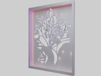 LED wall decor model Low-poly 3D model