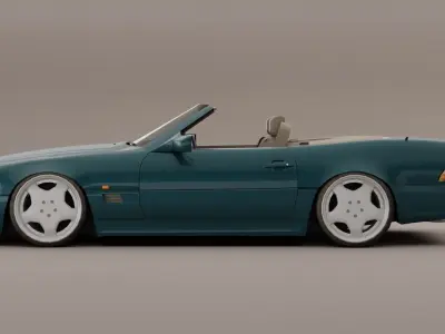 Mercedes-Benz SL500 AMG Low-poly 3D model