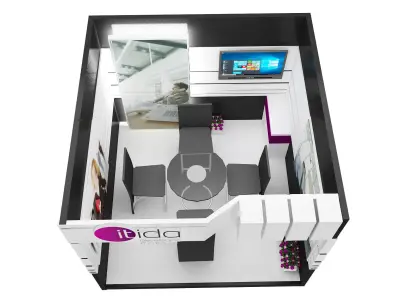 Booth Exhibition Stand a377b 3D model