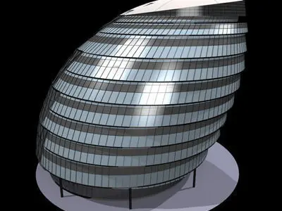 london city hall 3D model
