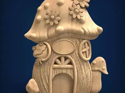 Carved panel painting STL 3D model 28
