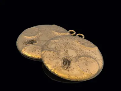 Moon earrings 3D print model