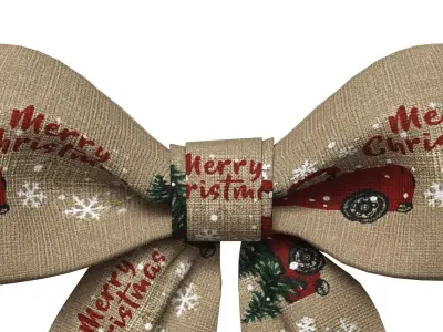 Christmas Bow Ribbon 26 Low-poly 3D model