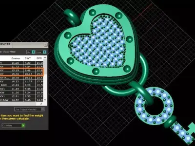 The Celestial Heart Locket Pendant jewelry 3D model - for Her 3D print model