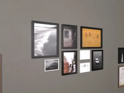 Picture Frames Low-poly 3D model