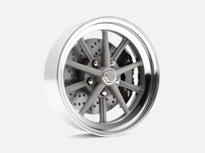 15x4 ET Gasser Wheel and Brake 3D print model