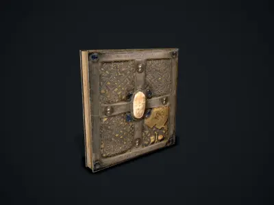 The Book Of Dimma - Holy Bible Low-poly 3D model