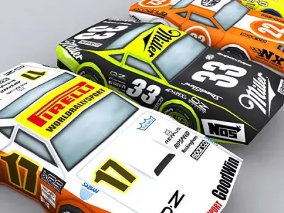 3DRT - Road Rush Muscle Cars  Low-poly 3D model